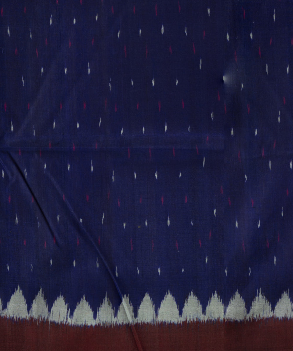Sky blue claret silk handloom khandua saree