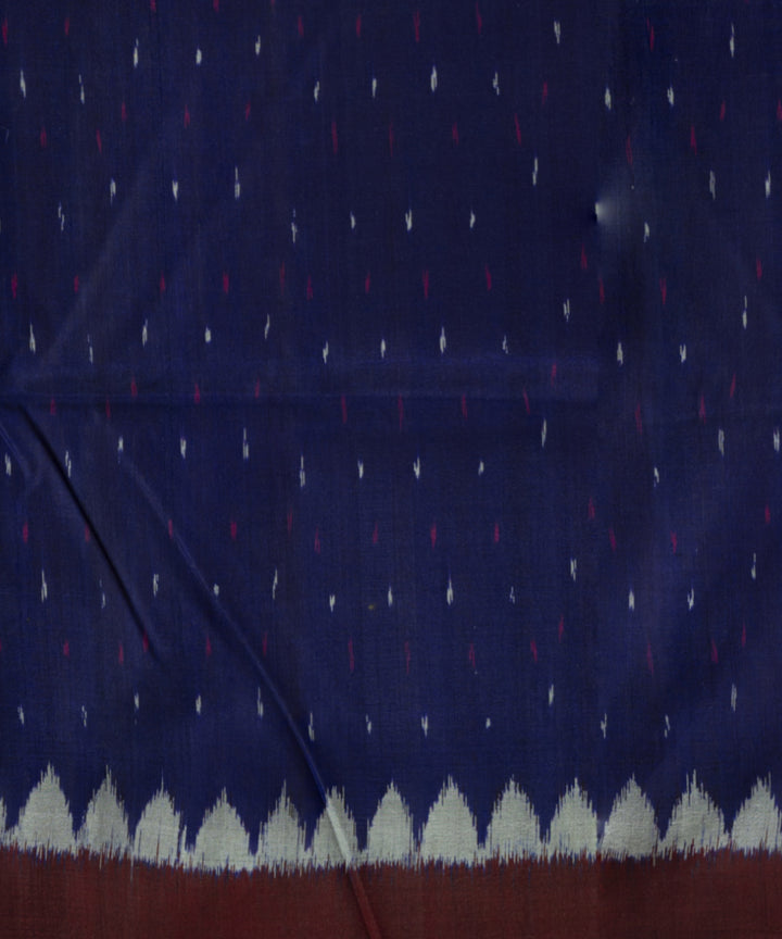Sky blue claret silk handloom khandua saree