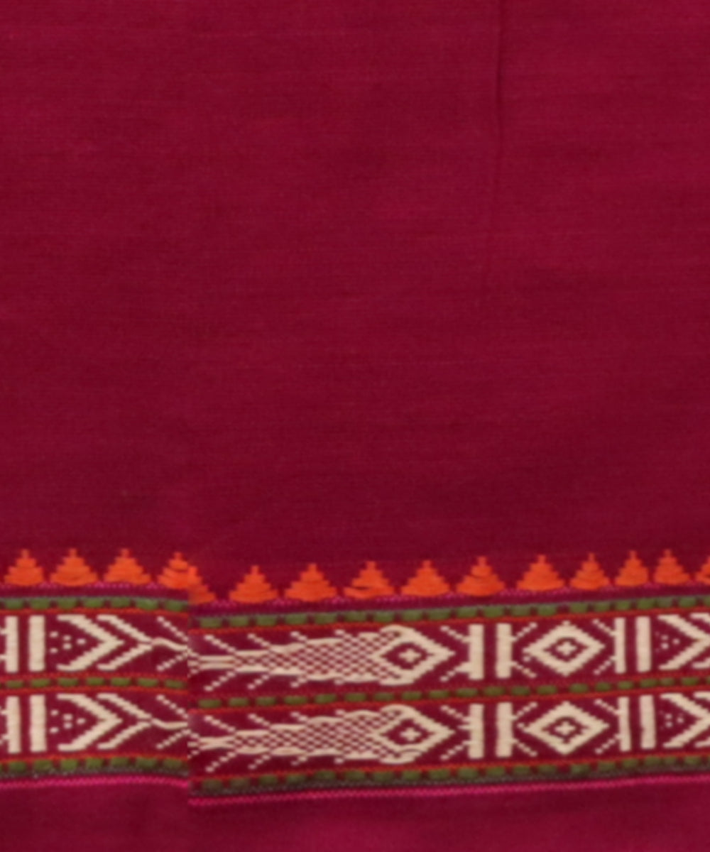 Purple purple cotton handloom sonepur saree
