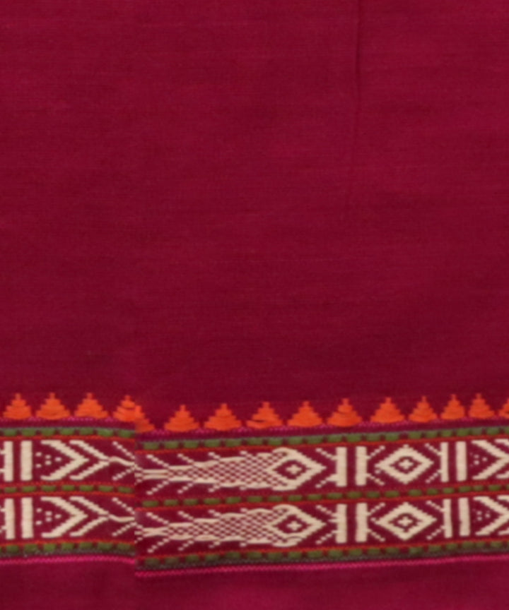 Purple purple cotton handloom sonepur saree