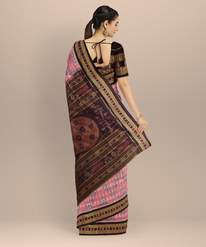 Multicolor bulgarian rose cotton handloom sambalpuri saree