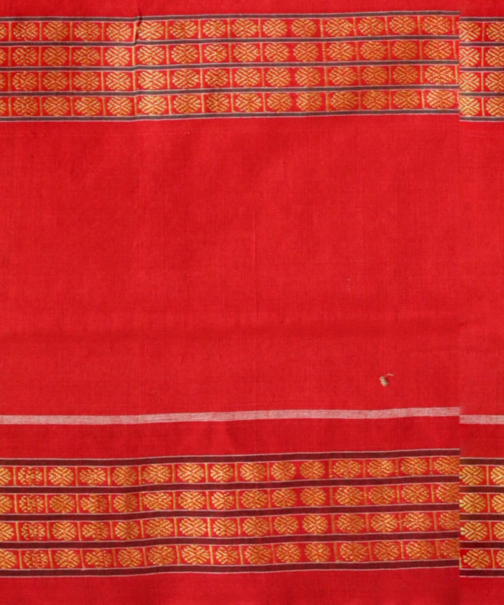 Dark green multi colour cotton handloom sambalpuri saree