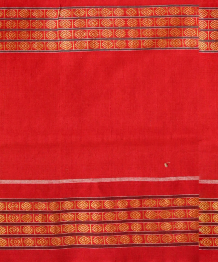 Dark green multi colour cotton handloom sambalpuri saree
