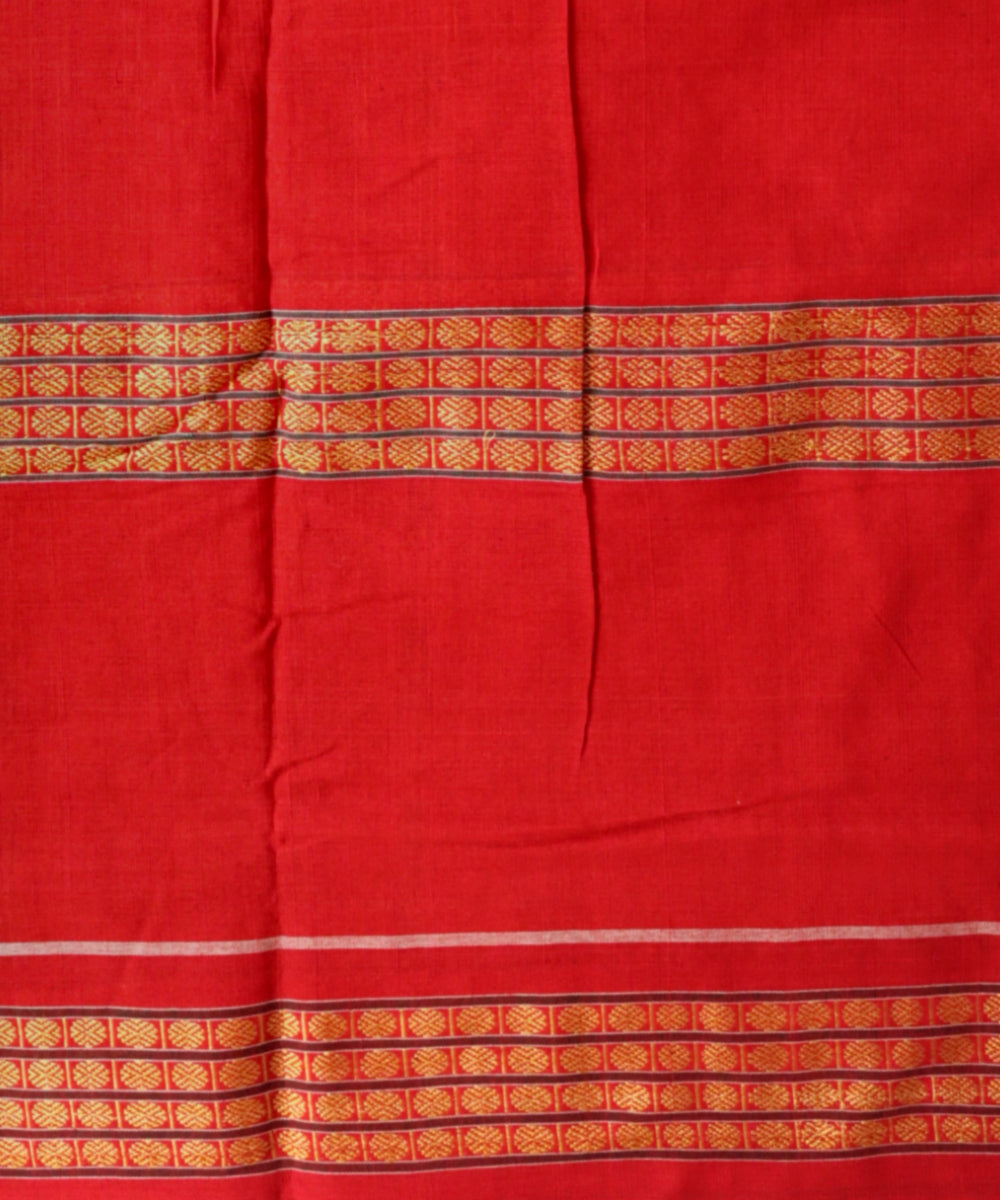 Navy blue multi colour cotton handloom sambalpuri saree