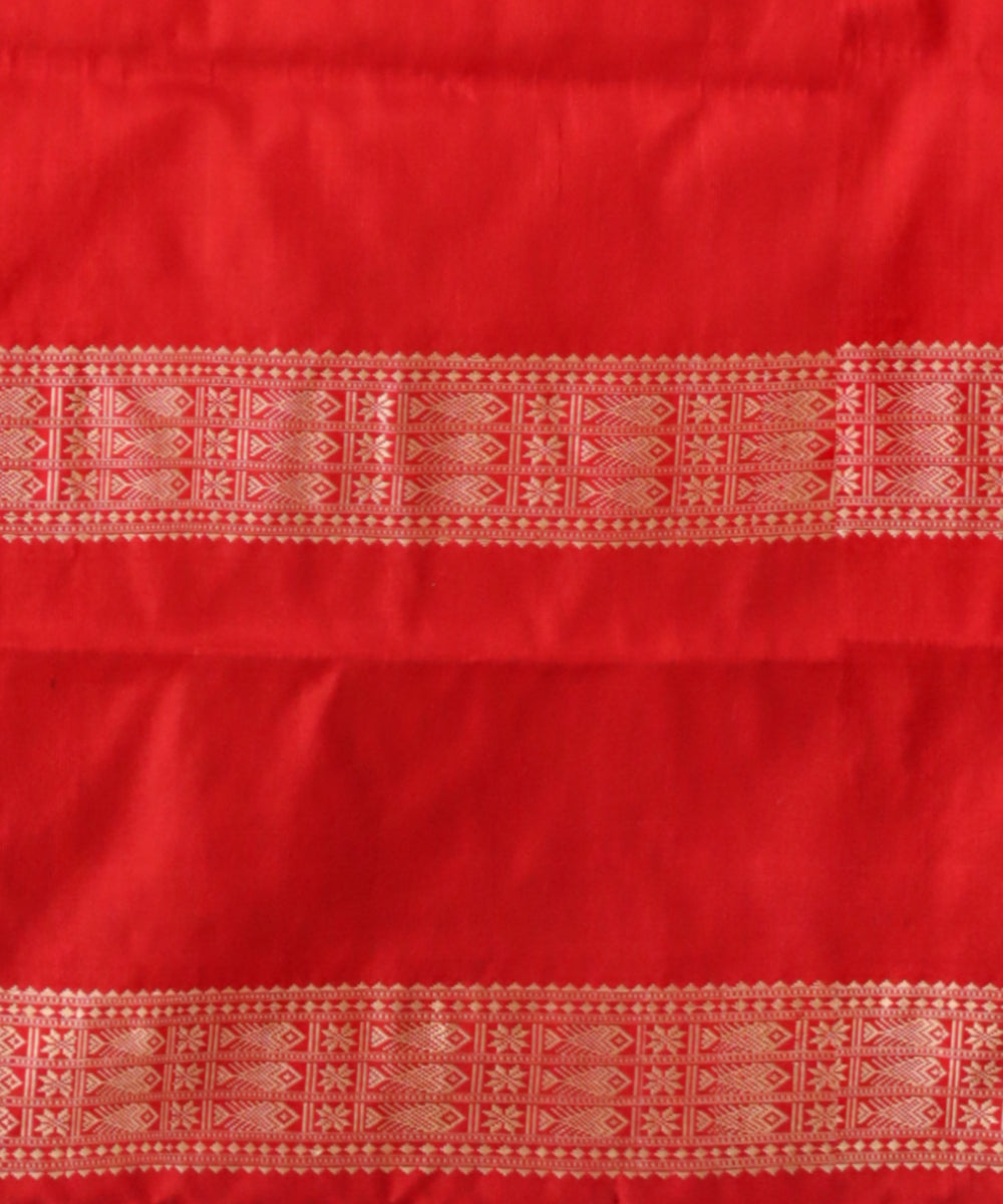 Navy blue dark red silk handloom sambalpuri saree