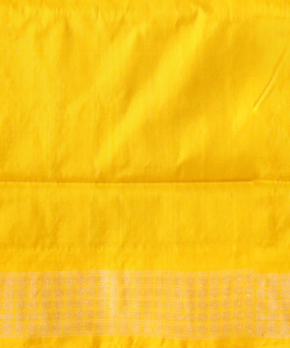 Pink Electric Yellow Silk Handloom Bomkai Saree