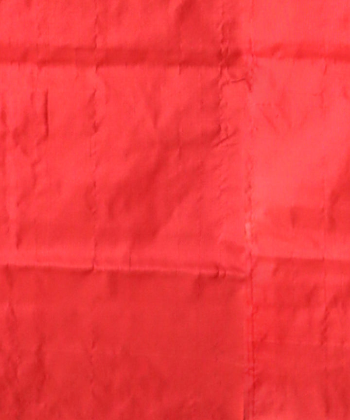 Dark Green Dark Red Silk Handloom Bomkai Saree 2