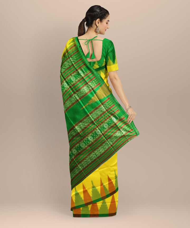 Yellow Multi Colour Silk Handloom Sambalpuri Saree 2