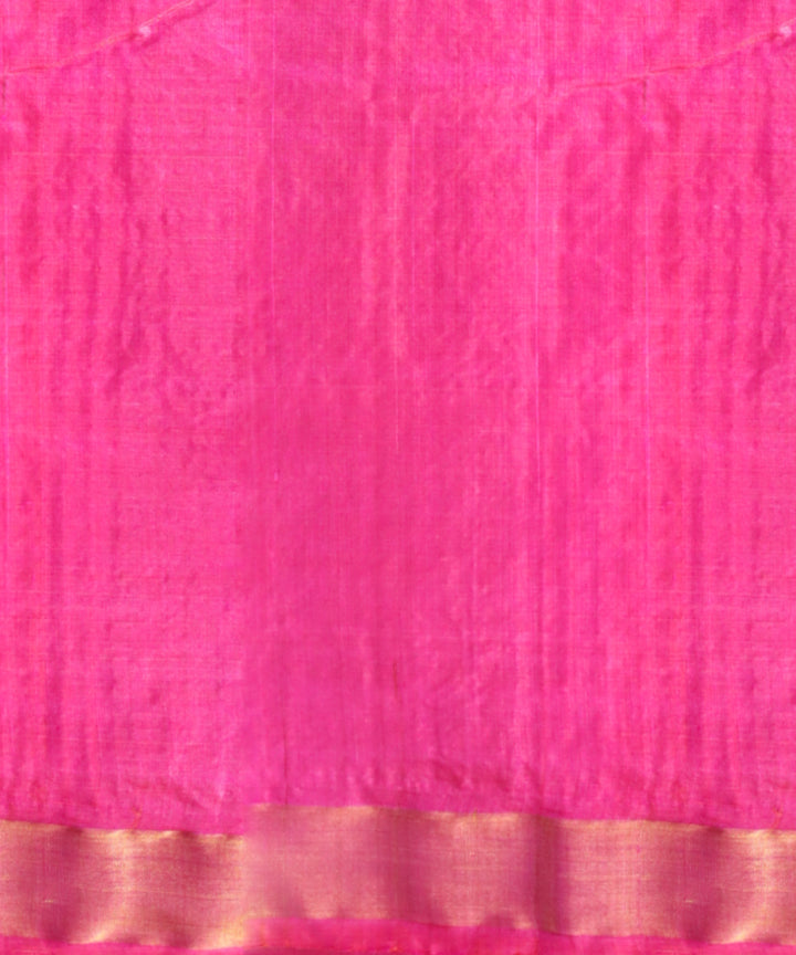 Pink golden silk handloom tussar saree