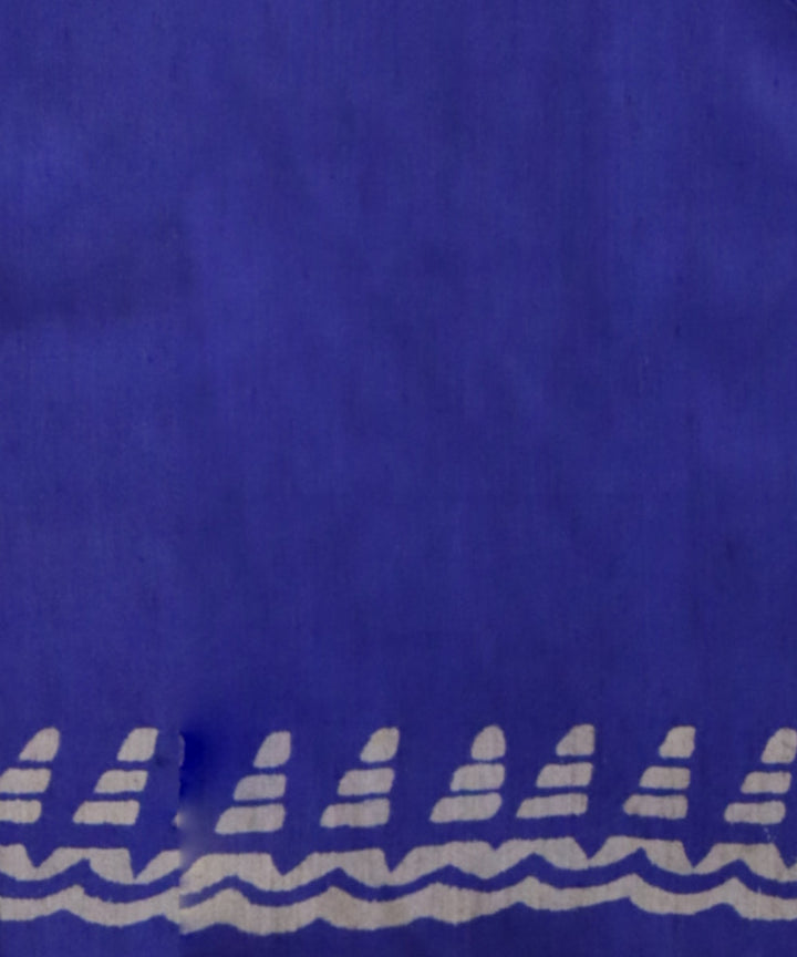 Red dark blue silk handloom sambalpuri saree