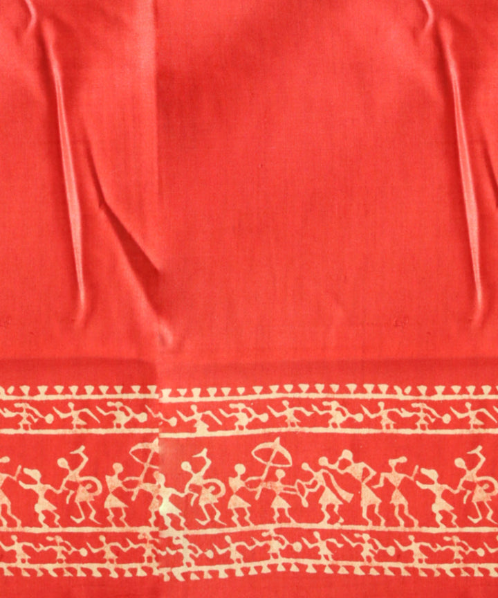 Red cream black silk handloom sambalpuri saree