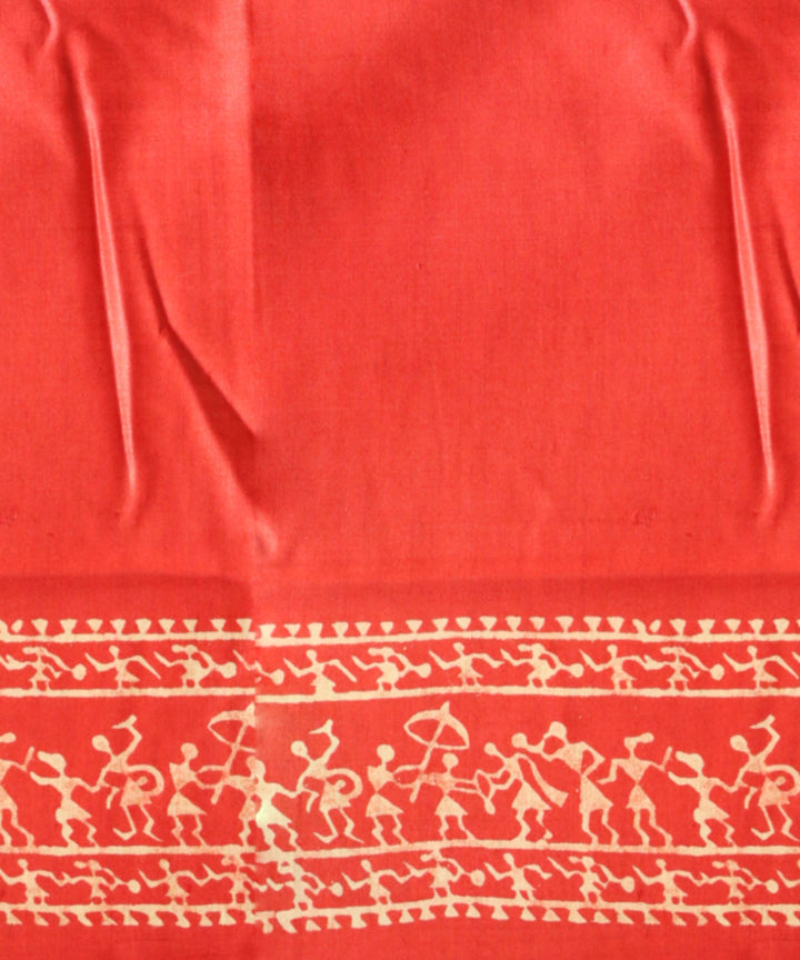 Red cream black silk handloom sambalpuri saree