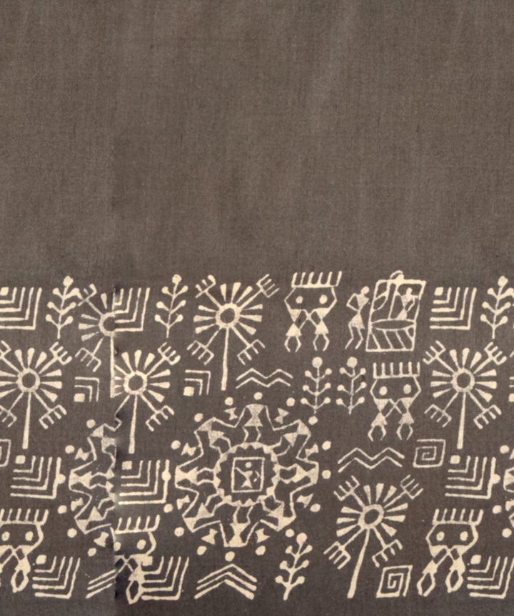 Red black silk handloom sambalpuri saree