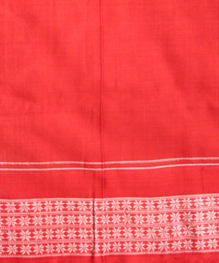 Maroon black cotton handloom sambalpuri saree