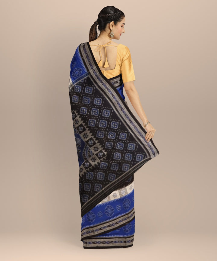 Multicolor black cotton handloom nuapatna saree