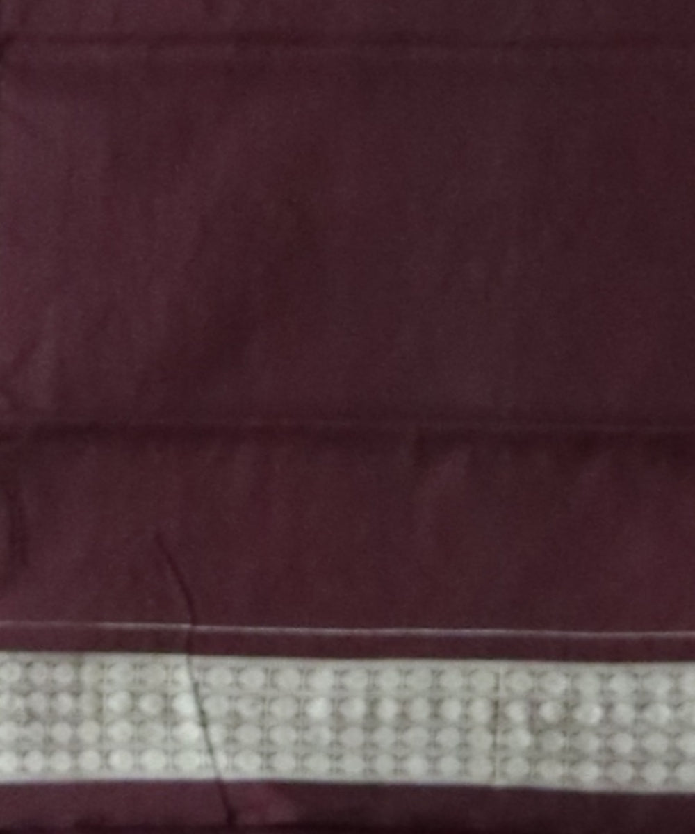 Dark Raspberry & claret silk handloom sambalpuri saree
