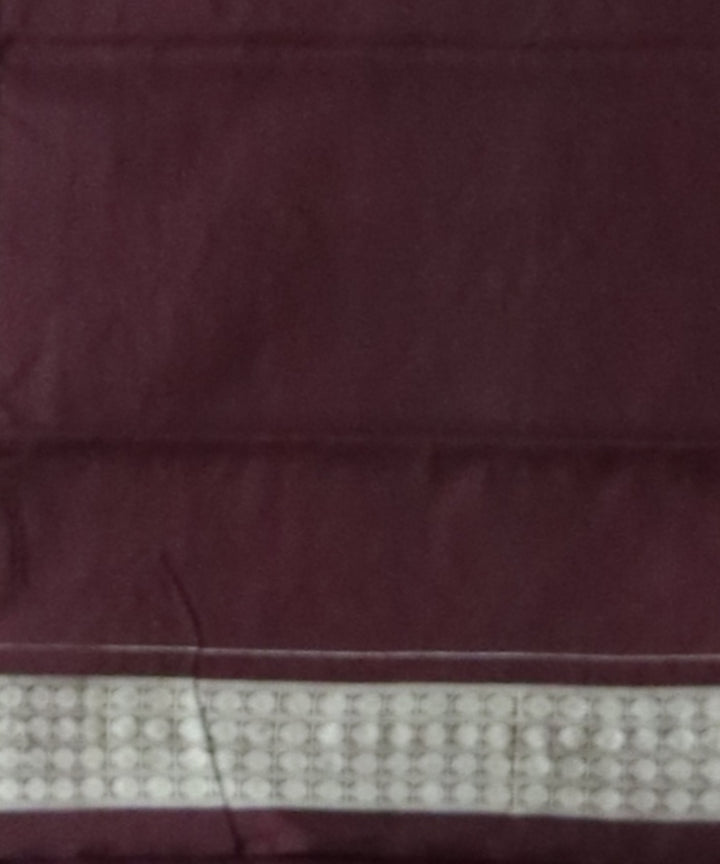 Dark Raspberry & claret silk handloom sambalpuri saree