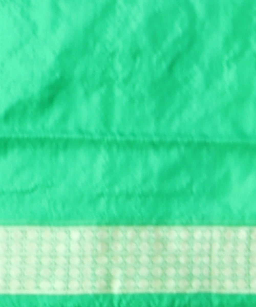Pink forest green silk handloom sambalpuri saree