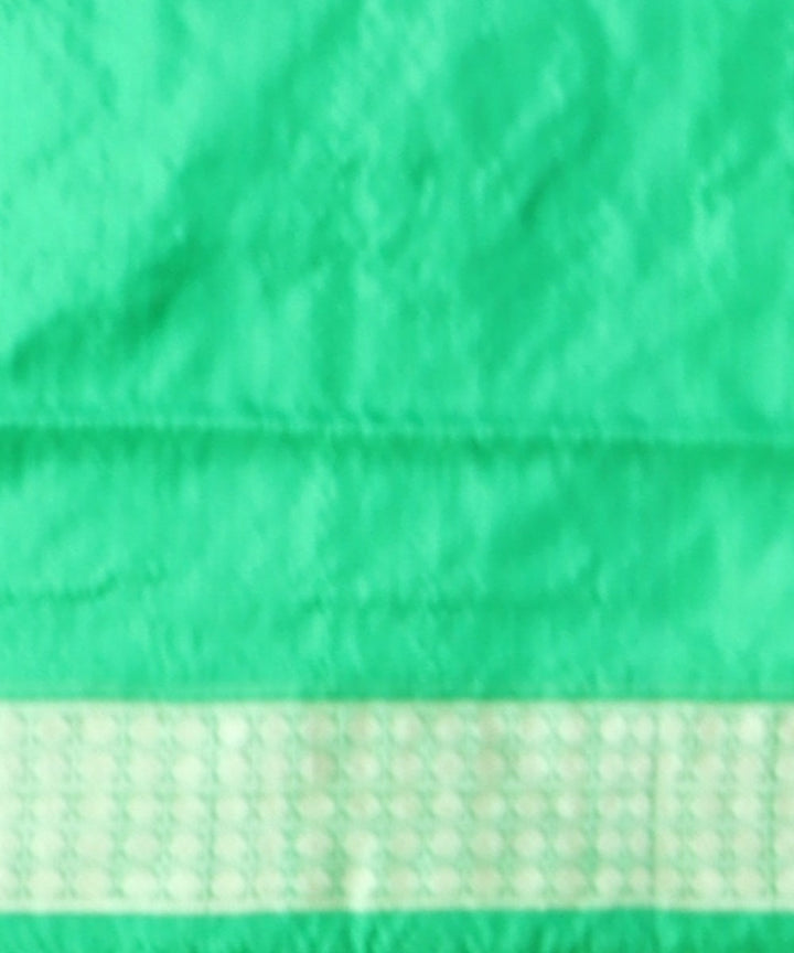 Pink forest green silk handloom sambalpuri saree