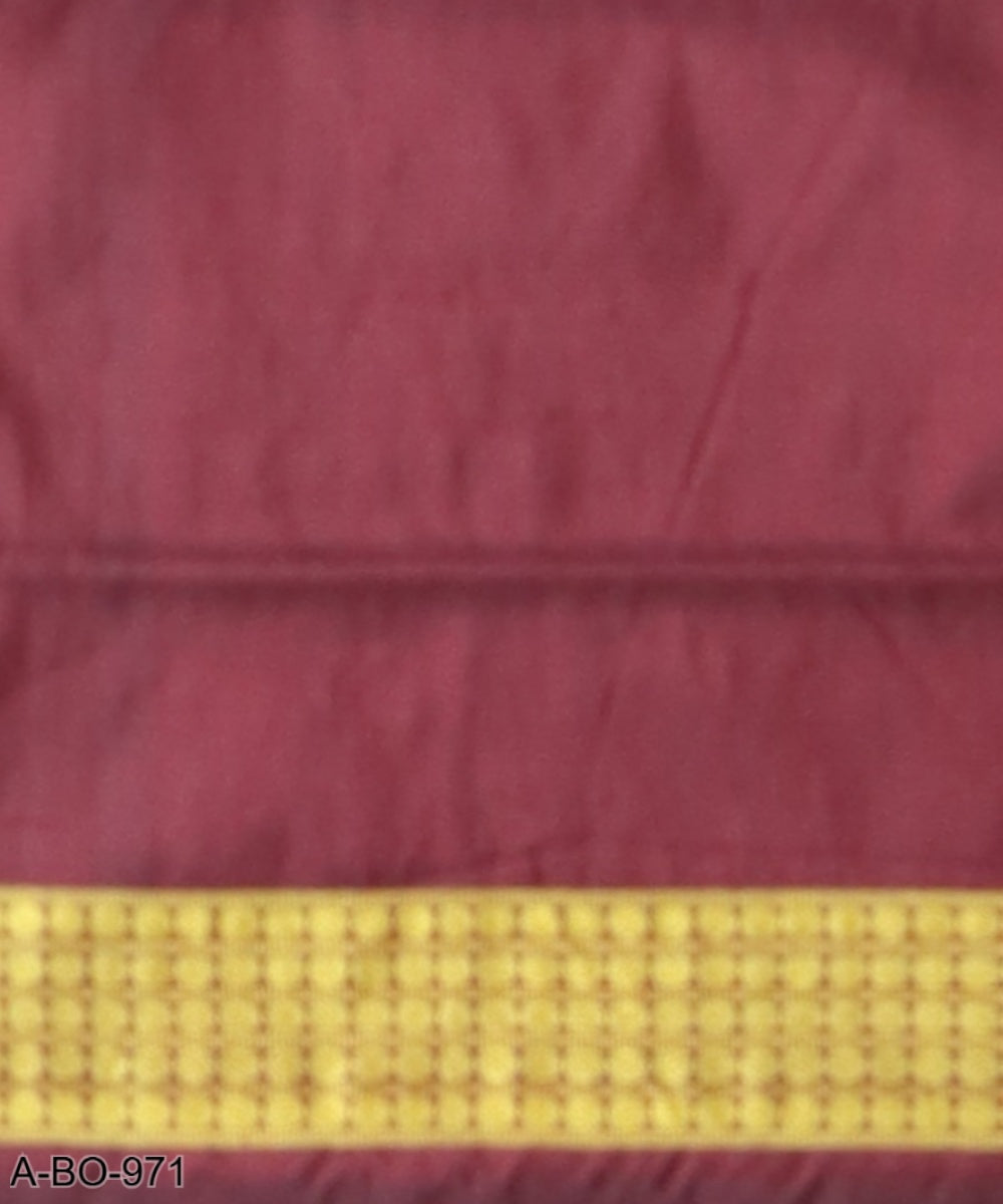 Navy blue coffee silk handloom sambalpuri saree