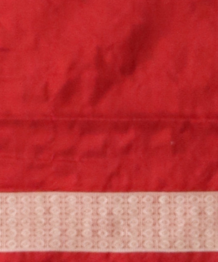 Brown dark red silk handloom sambalpuri saree