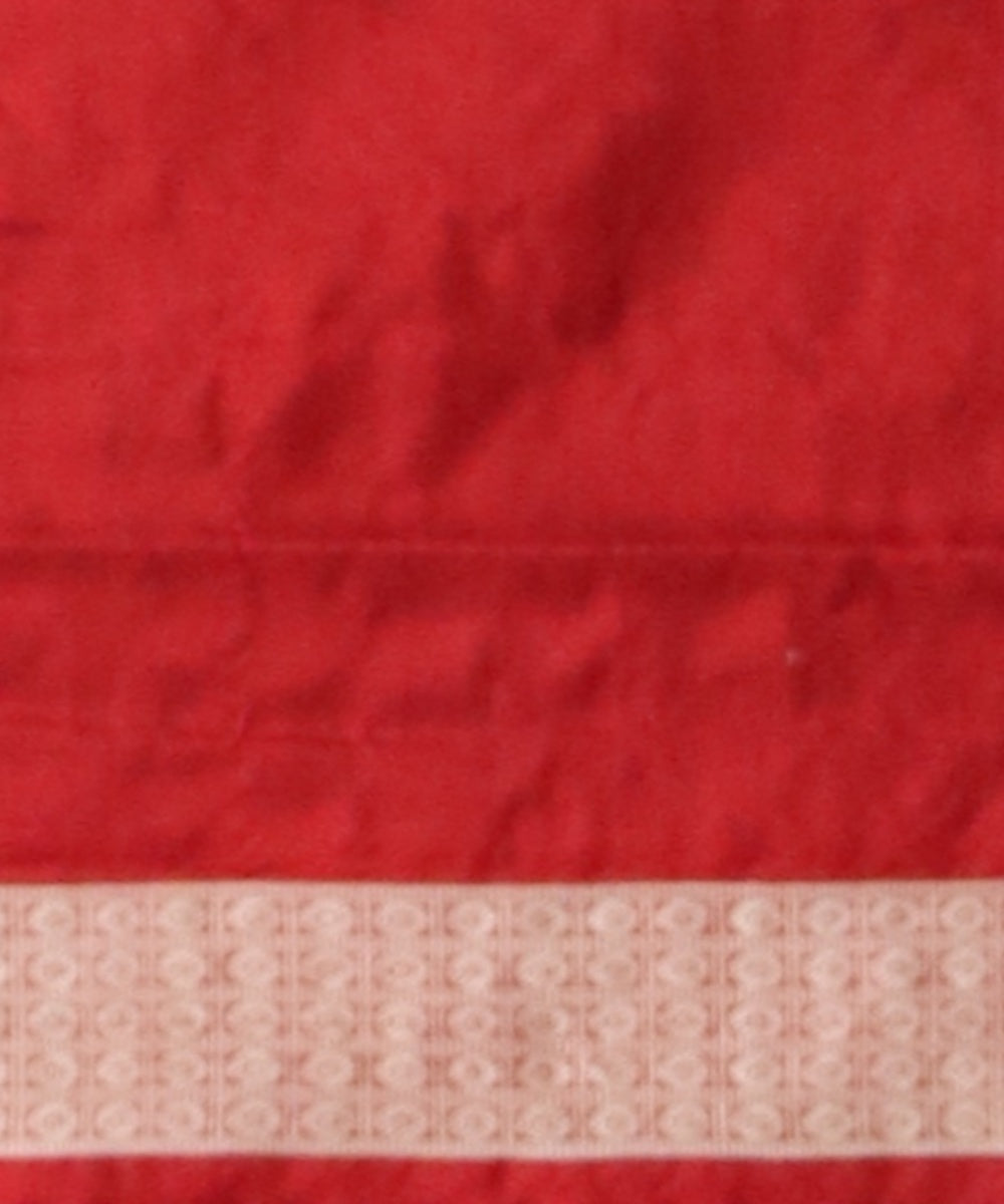 Dark Sienna dark red silk handloom sambalpuri saree