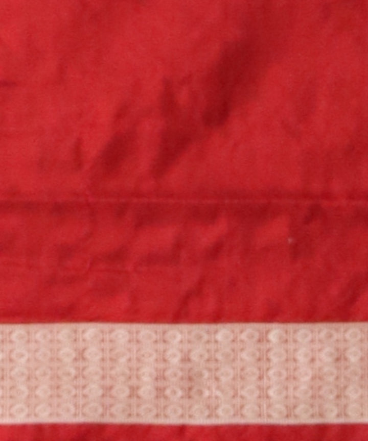 Dark Sienna dark red silk handloom sambalpuri saree