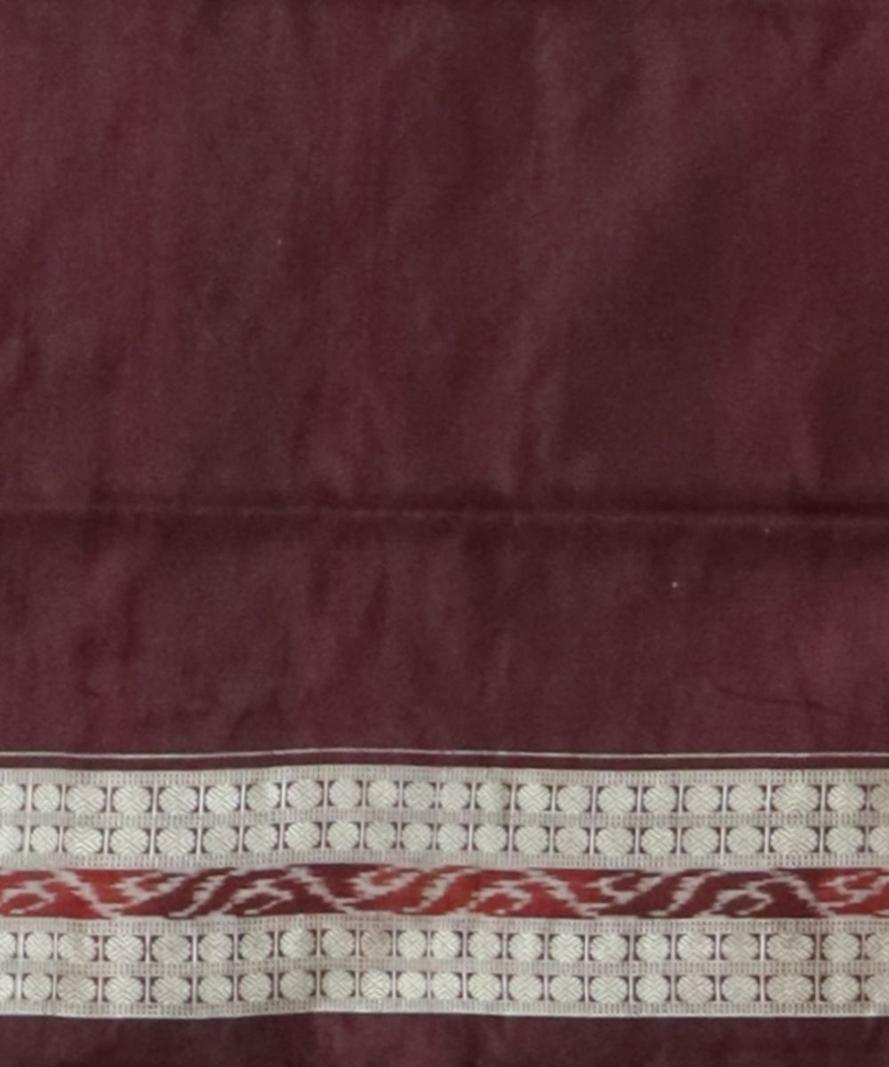Pink claret silk handloom sambalpuri saree