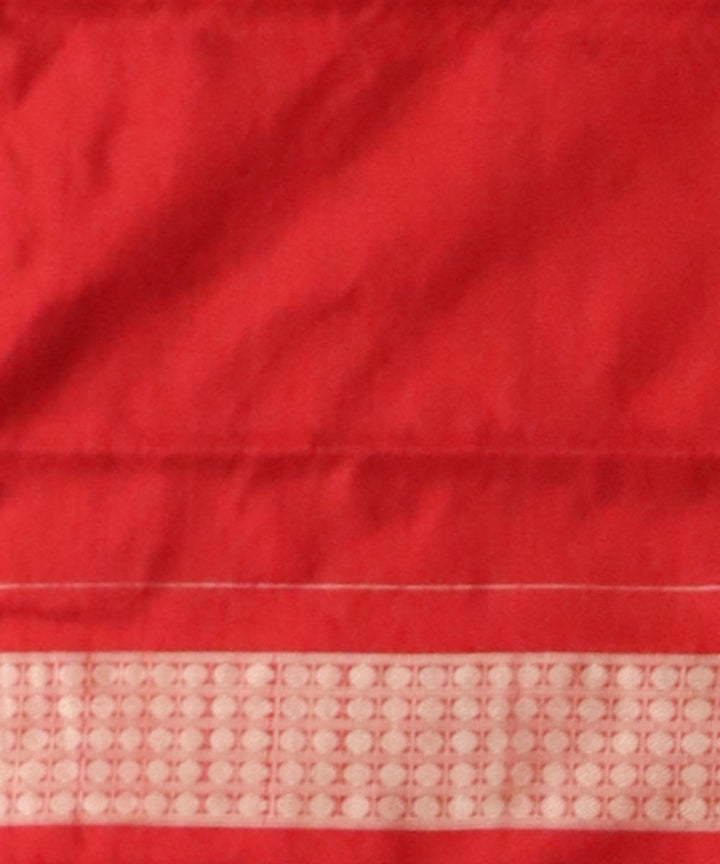 Brown dark red silk handloom sambalpuri saree