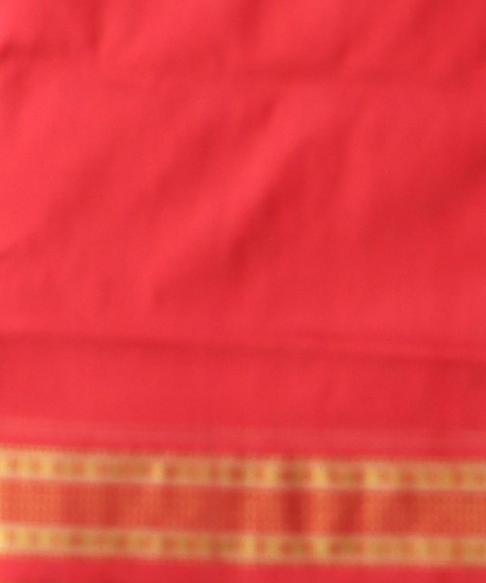 Black dark red silk handloom sambalpuri saree