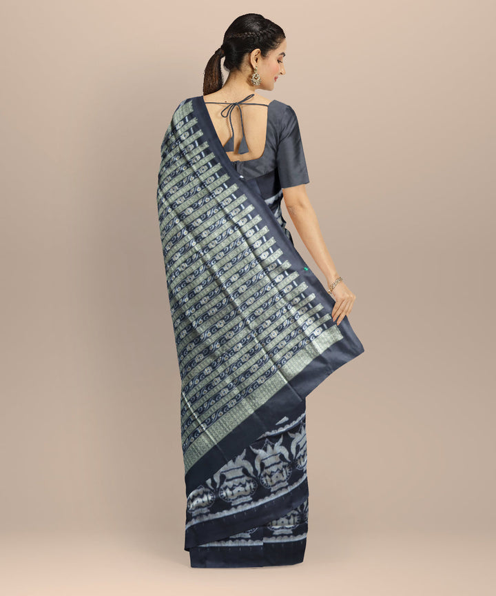 Black black silk handloom sambalpuri saree