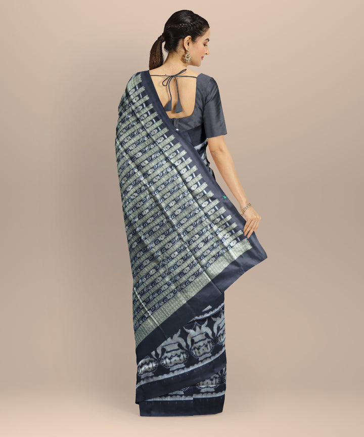 Black black silk handloom sambalpuri saree