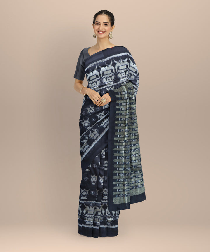 Black black silk handloom sambalpuri saree