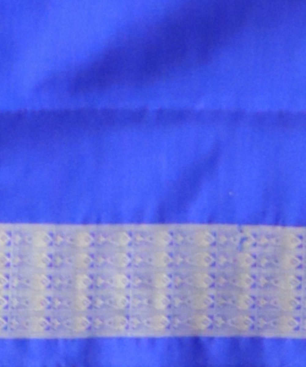 Black dark blue silk handloom sambalpuri saree