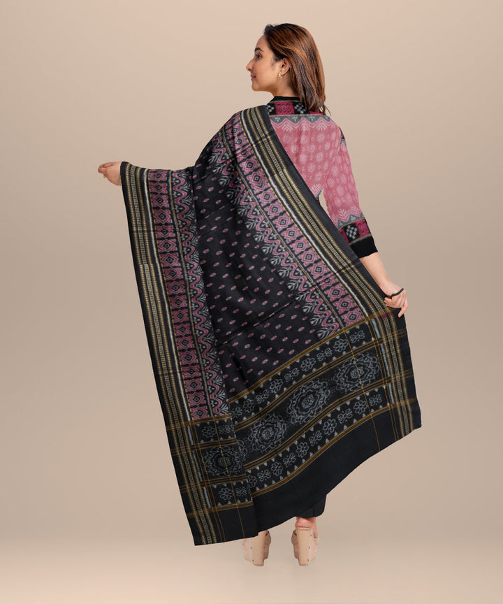 Multicolor black handloom cotton sambalpuri dress material