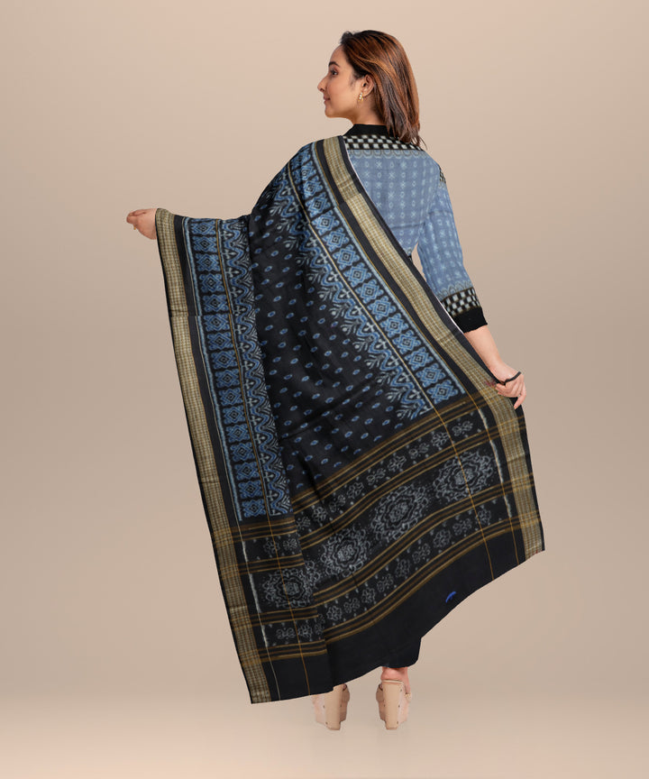 Multicolor black handloom cotton sambalpuri dress material