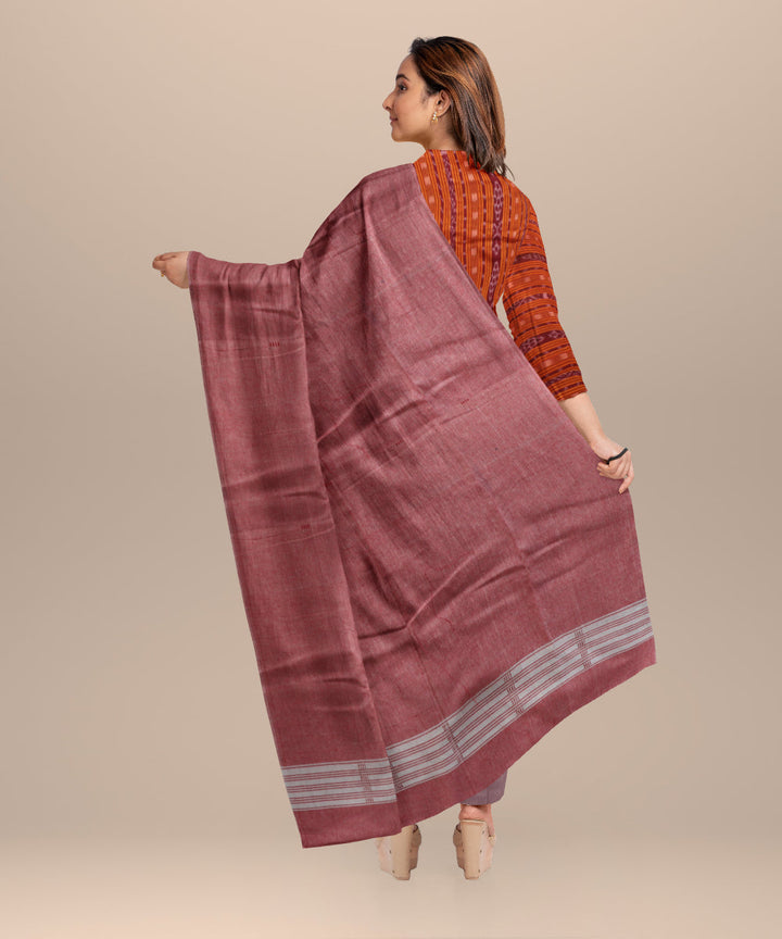 Maroon baby pink handloom cotton nuapatna dress material