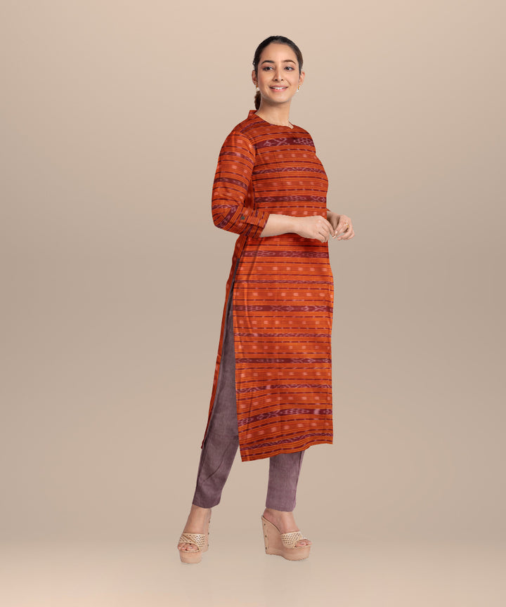 Maroon baby pink handloom cotton nuapatna dress material