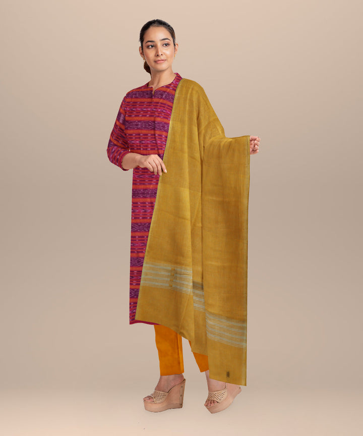 Multicolor fallow handloom cotton nuapatna dress material