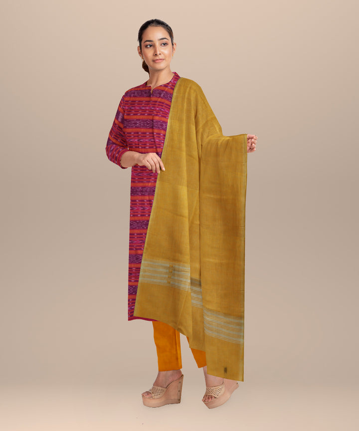 Multicolor fallow handloom cotton nuapatna dress material