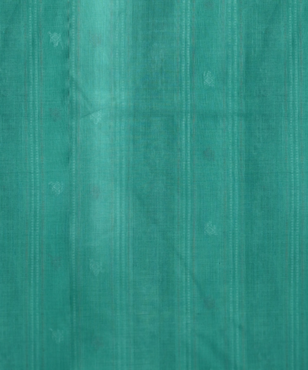 Navy blue celadon green cotton silk handloom bomkai saree