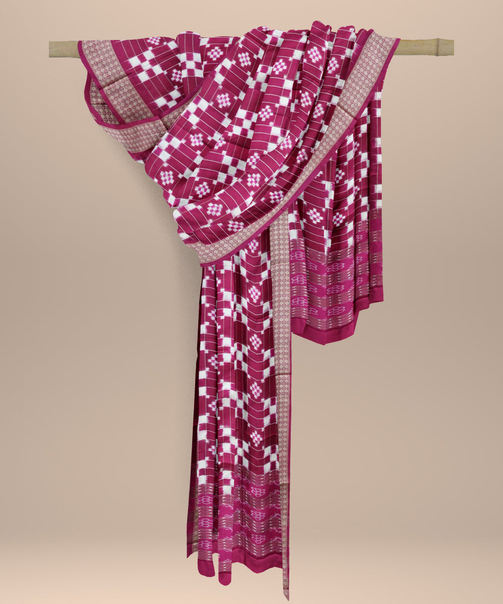 Purple purple handloom silk sambalpuri dupatta