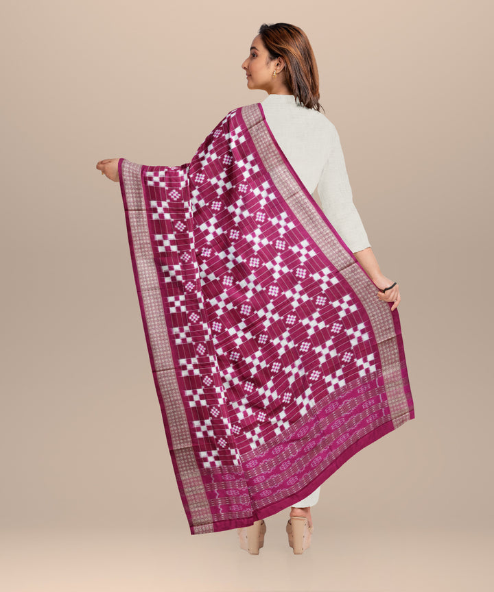 Purple purple handloom silk sambalpuri dupatta