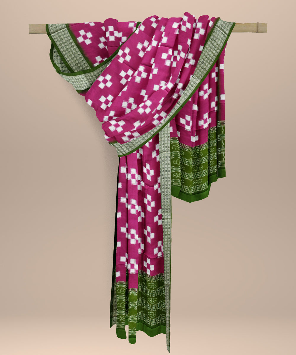 Purple dark green handloom silk sambalpuri dupatta