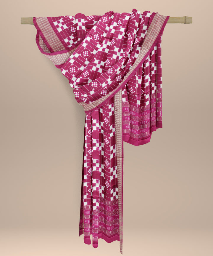 Purple purple silk handloom sambalpuri dupatta