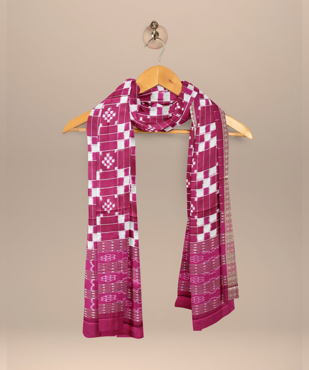 Purple purple silk handloom sambalpuri dupatta