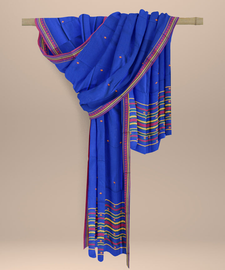 Sky blue pink cotton handloom sonepur dupatta