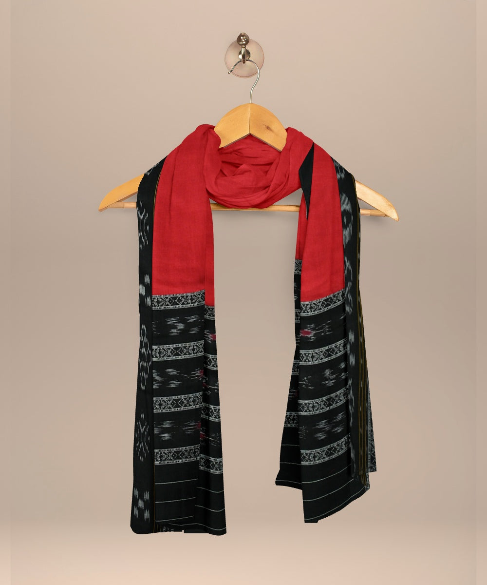 Black dark red handloom nuapatna cotton dress material