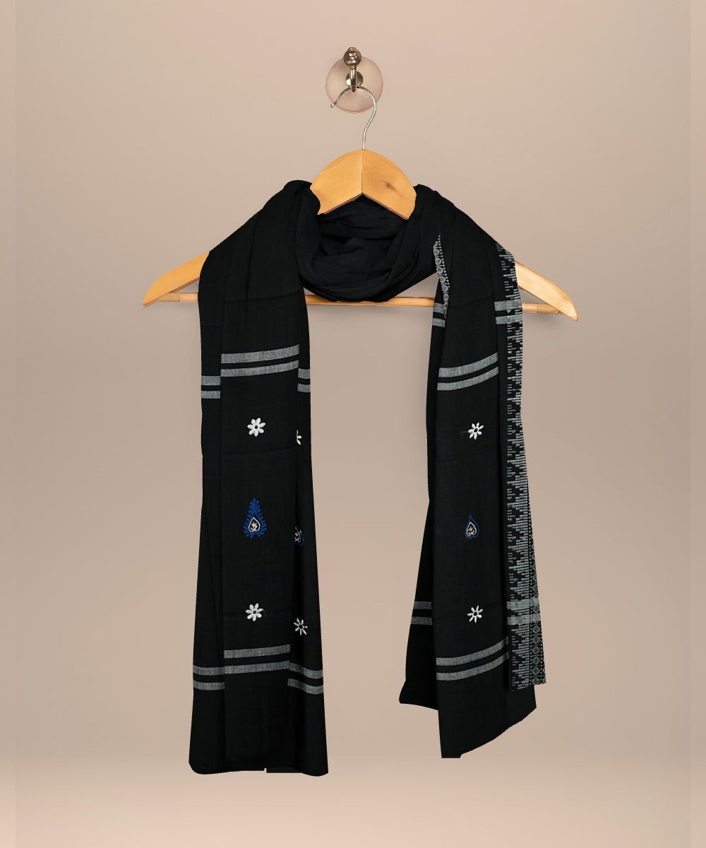 Navy blue black handloom cotton nuapatna dress material