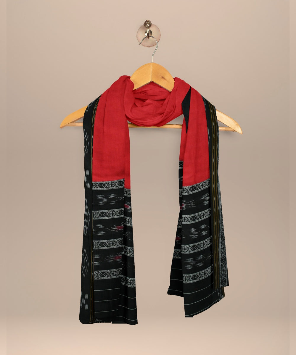 Black dark red cotton nuapatna handloom dress material